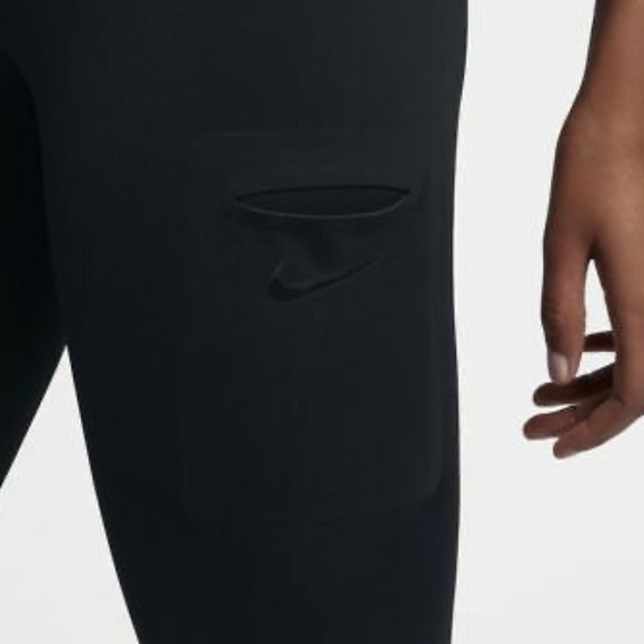 NWOT Nike Dri-Fit Power Pocket High Intensity Training Cropped Legging Black - Picture 5 of 15